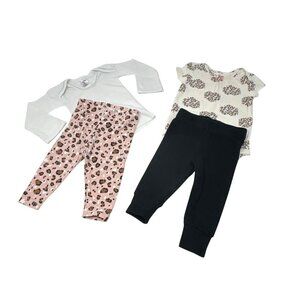 Baby Girls - 2 Pants, 1 Shirt, 1 Bodysuit‎ - Size 6 Month